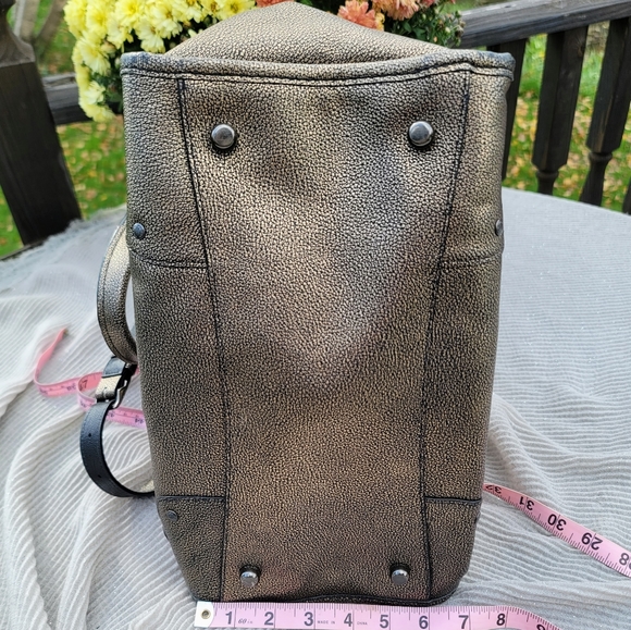 Coach Rhyder metallic brass/gold leather satchel - Picture 10 of 15